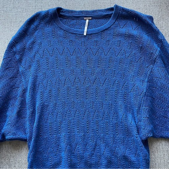 Free People Blue Knit Sweater - Picture 2 of 3